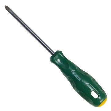 Wkrętak krzyżakowy Phillips PH0×150 mm SATA seria T, trzon stal CrV hartowana, namagnesowana końcówka, rękojeść PP+TPR