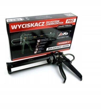 Wyciskacz ręczny do silikonu K2 INDUSTRY PRO 9" N-W05 – kartusze 280/310 ml, siła >3000 N, przełożenie 25:1