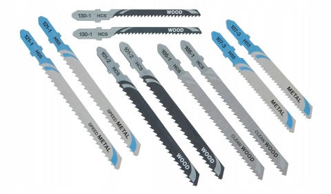 Zestaw brzeszczotów Dewalt do wyrzynarki 10szt.do drew./met