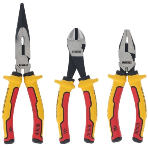 Zestaw szczypiec izolowanych VDE 3szt. dla elektryka DEWALT DWHT82811-0