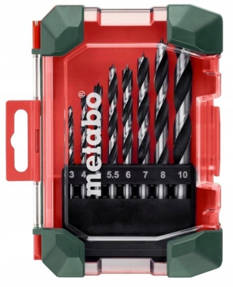 Zestaw wierteł do drewna Metabo 8 szt.