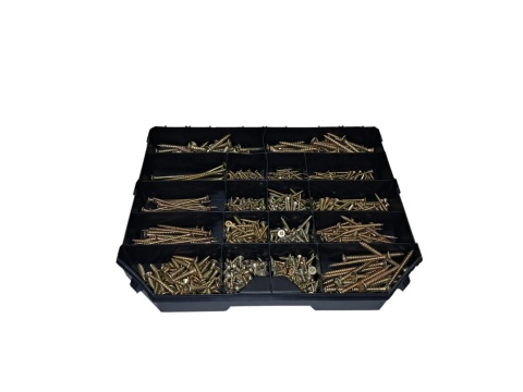 Zestaw wkrętów do drewna ZES-WKR720 720 sztuk w organizerze