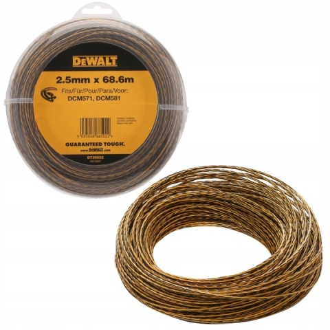 Żyłka do podkaszarki 2,5 mm x 68,6 m DEWALT