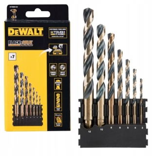7 szt. Wiertła do metalu BLACK GOLD DEWALT