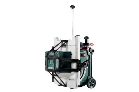 Akumulatorowa stołowa pilarka tarczowa TS 36-18 LTX BL 254, z ładowarką ASC Ultra M 4 akumulatory LiHD 18 V / 8,0 Ah Metabo 61