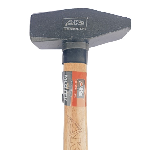 Młotek ślusarski K2 PRO 2 kg – obuch hartowany groszkowany, trzonek Genuine Hickory, klin + żywica – N-MLO09