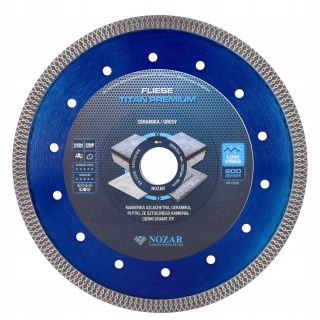 NOZAR tarcza diamentowa Fliese Titan Blau 250/25,4mm 1,6x10
