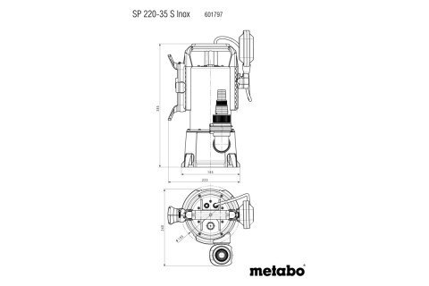 Pompa zanurzeniowa do wody brudnej SP 220-35 S Inox Metabo 601797000