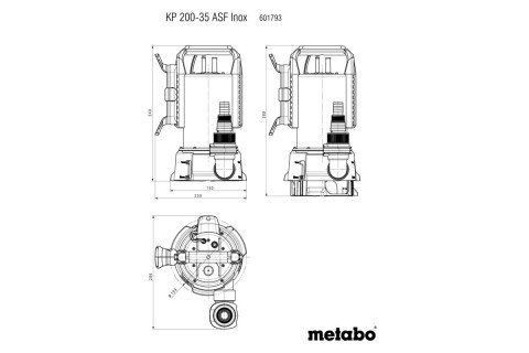Wielofunkcyjna pompa zanurzeniowa KP 200-30 ASF Inox Metabo 601793000