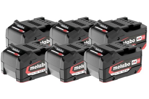 Zestaw - 6x akumulator LiPOWER 18 V - 5,2 Ah Metabo 625152000