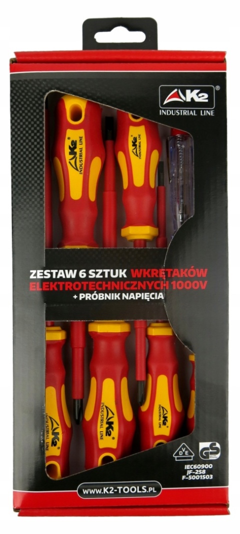 Zestaw 6 wkrętaków elektrotechnicznych K2