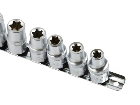 10el.kpl.nasadek torx E10-24,1/2"na listwie GEKO(20) Geko