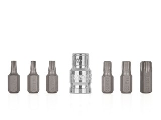 7el. zestaw końcówek wkrętakowych TORX T25-T55 (10/100) Geko