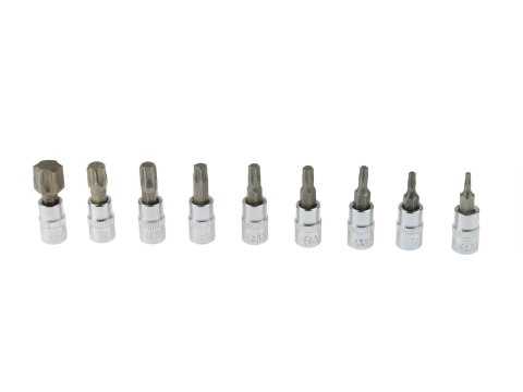 9el.zestaw kl.trzp.torx T10-60 1/4" CRV(10/20) Geko