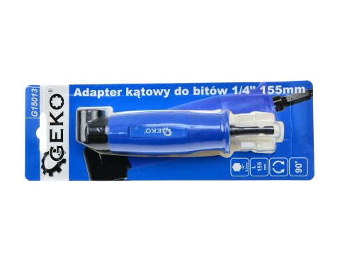 Adapter kątowy do bitów 1/4" 155mm (6/36) Geko