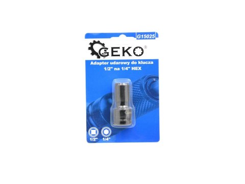 Adapter udarowy do klucza 1/2" na 1/4" HEX (120) Geko