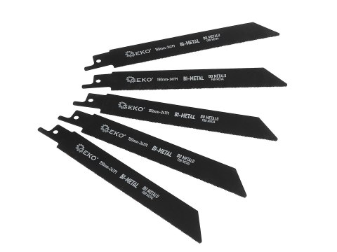 Brzeszczoty bi-metal do piły szablastej do metalu 150mm 24TPI 5el. (80) Geko