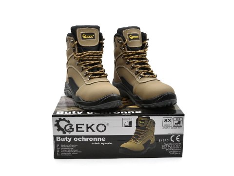 Buty ochronne model nr 7 nubuk wysokie S3 SRC - r. 39 Geko