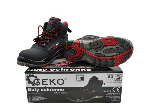 Buty ochronne model nr 9 nubuk czarne S3 SRC - r. 40 (10) Geko