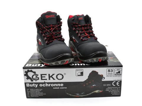 Buty ochronne model nr 9 nubuk czarne S3 SRC - r. 40 (10) Geko
