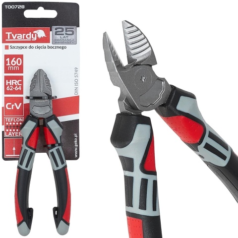 Szczypce do cięcia bocznego Tvardy 160mm CrV