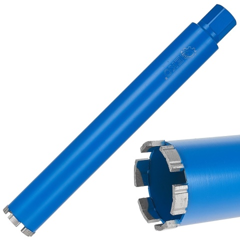 Wiertło diamentowe koronowe Geko do wiertnicy na sucho i mokro 62x10x450mm 6T 1.1/4"