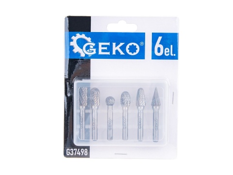 Zestaw frezów trzpieniowych Geko do metalu 6mm 6el.