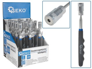 Chwytak magnetyczny teleskopowy LED 80cm - kartonik wystawowy (12/48) Geko