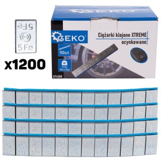 Ciężarki klejone XTREME ocynkowane 12x5g - zestaw 100 pasków (6kg) (4) Geko