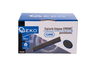 Ciężarki klejone XTREME powlekane czarne 12x5g - zestaw 100 pasków (6kg) Geko