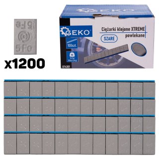 Ciężarki klejone XTREME powlekane szare 12x5g - zestaw 100 pasków (6kg) (4) Geko