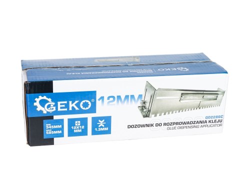 Dozownik do rozprowadzania kleju 345-585mm - ząb 12x12mm (12) Geko