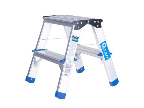 Drabina aluminiowa 2-stopniowa dwustronna 150kg (1) Geko