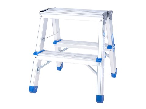 Drabina aluminiowa 2-stopniowa dwustronna 150kg (1) Geko