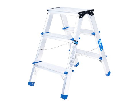 Drabina aluminiowa 3-stopniowa dwustronna 150kg (1) Geko
