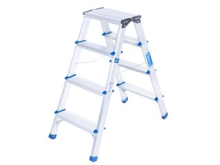 Drabina aluminiowa 4-stopniowa dwustronna 150kg (1) Geko