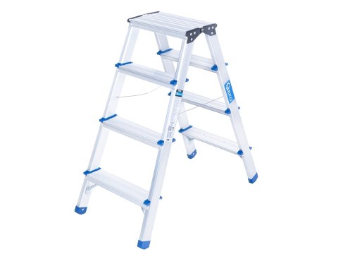 Drabina aluminiowa 4-stopniowa dwustronna 150kg (1) Geko