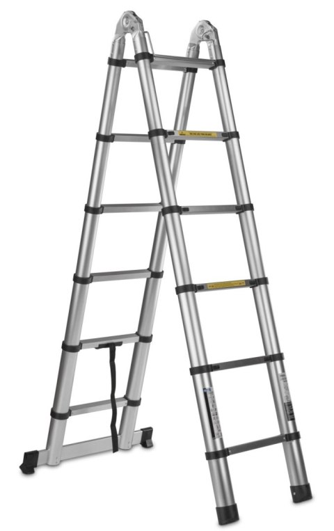 Drabina teleskopowa aluminiowa przegubowa 3,8m 150kg (1) Geko