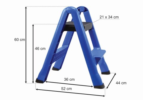 Drabinka, taboret składany do 150kg 60cm (4) Geko