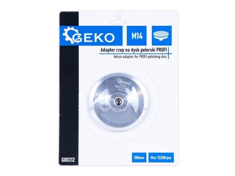 Dysk polerski aluminiowy na rzep 100mm M14 PROFI (60) Geko