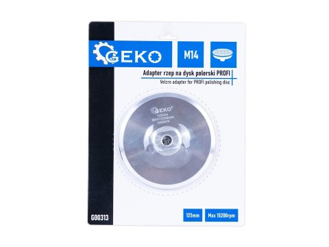 Dysk polerski aluminiowy na rzep 125mm M14 PROFI (40) Geko