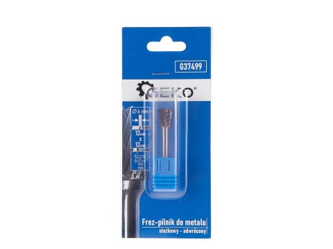 Frez-pilnik do metalu z węglika wolframu 12x12mm trzpień 6mm (stożkowy odwrócony) (200) Geko