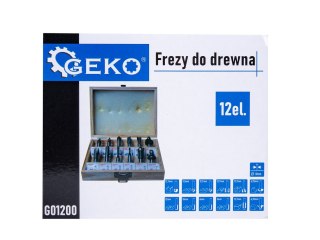 Frezy kształtowe do drewna 12 el./8mm/ GEKO(20) Geko