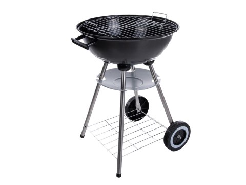 Grill węglowy okrągły z pokrywą i pokrowcem - ruszt średnica 39cm (1) Geko
