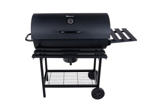 Grill węglowy typu beczka z pokrywą - ruszt 71x35cm (1) Geko
