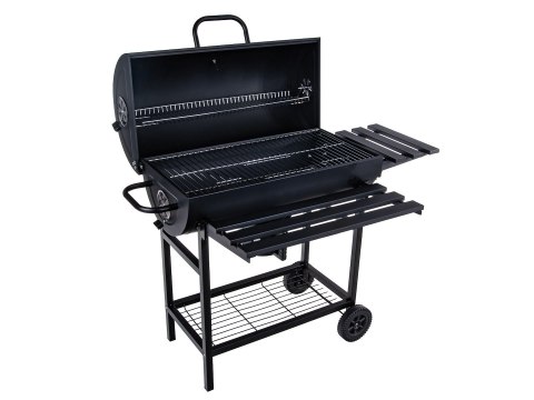Grill węglowy typu beczka z pokrywą - ruszt 71x35cm (1) Geko