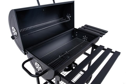 Grill węglowy typu beczka z pokrywą - ruszt 71x35cm (1) Geko