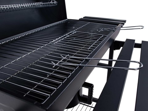 Grill węglowy typu beczka z pokrywą - ruszt 71x35cm (1) Geko