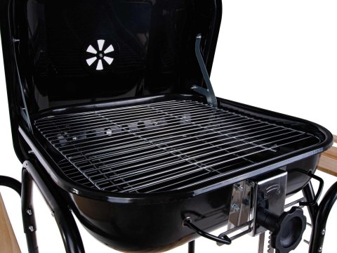 Grill węglowy z pokrywą i regulacją rusztu - ruszt 40x40cm Geko