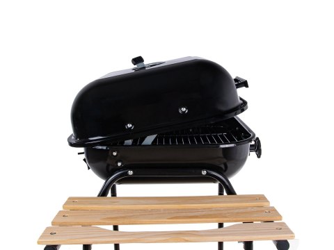 Grill węglowy z pokrywą i regulacją rusztu - ruszt 40x40cm Geko